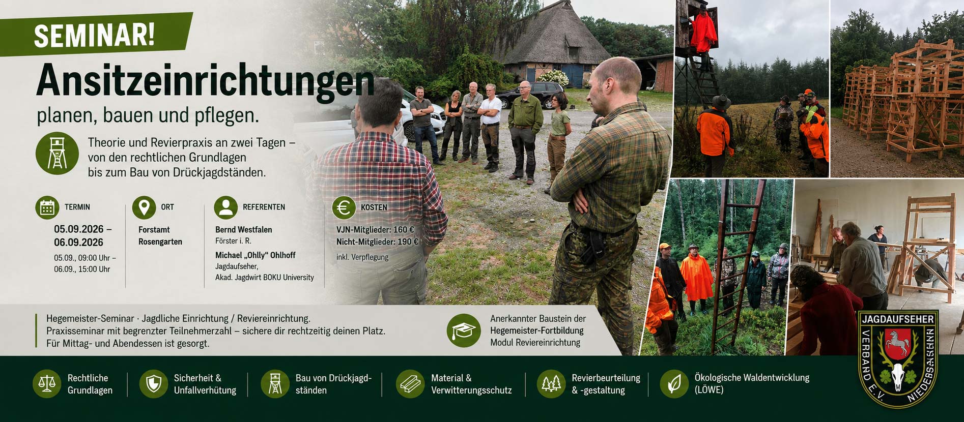 Seminar Ansitzeinrichtungen planen, bauen und pflegen