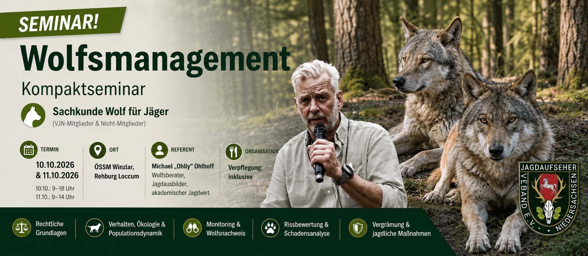 Wolfsmanagement – Sachkunde für Jäger und Jagdaufseher