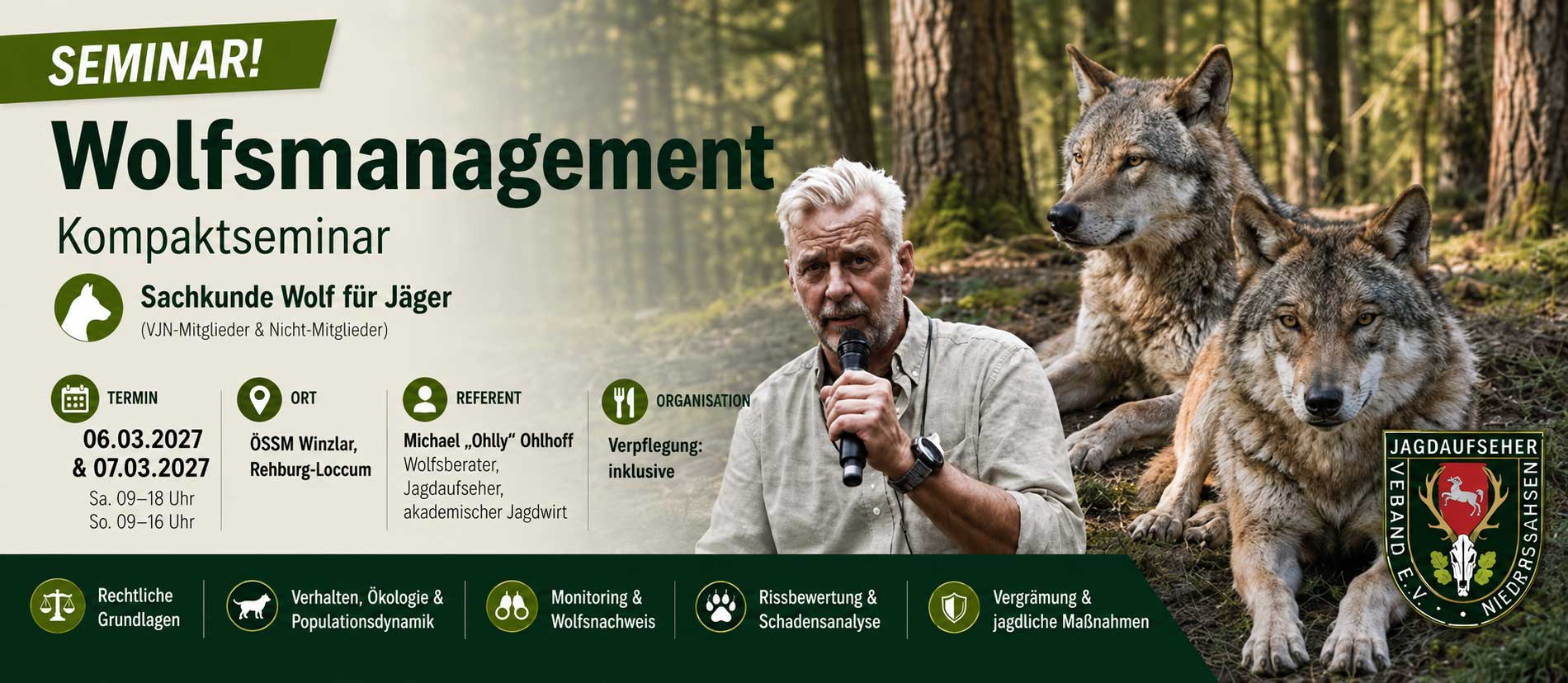 Wolfsmanagement – Sachkunde für Jäger und Jagdaufseher