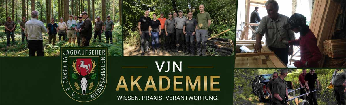 VJN-Jagdakademie Wissen. Praxis. Verantwortung. Fundiertes Fachwissen und kontinuierliche Weiterbildung für Jagdaufseher, Hegemeister, Jäger und alle am Wildtiermanagement Interessierten.